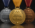 Custom Medals - Please click request a quote and fill in form