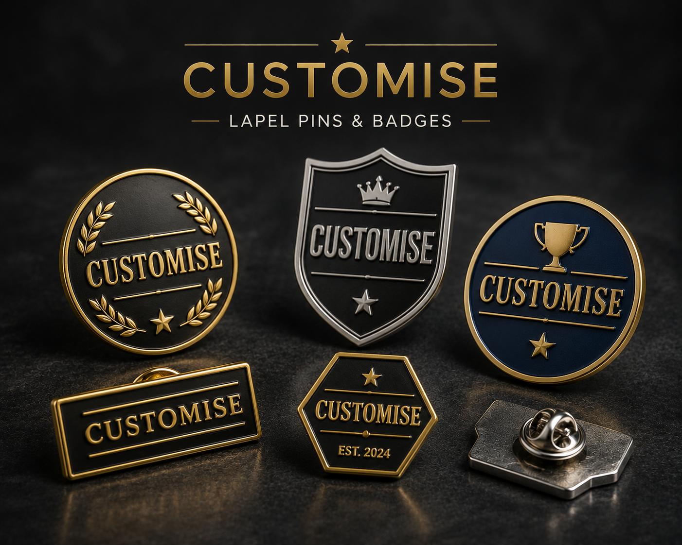 Custom Lapel Pins and Badges- Please click request a quote and fill in form